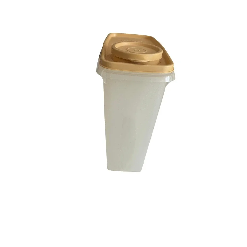 Tupperware Cereal Container Unisex OS Gold  Vintage 469 Flip Top Lid